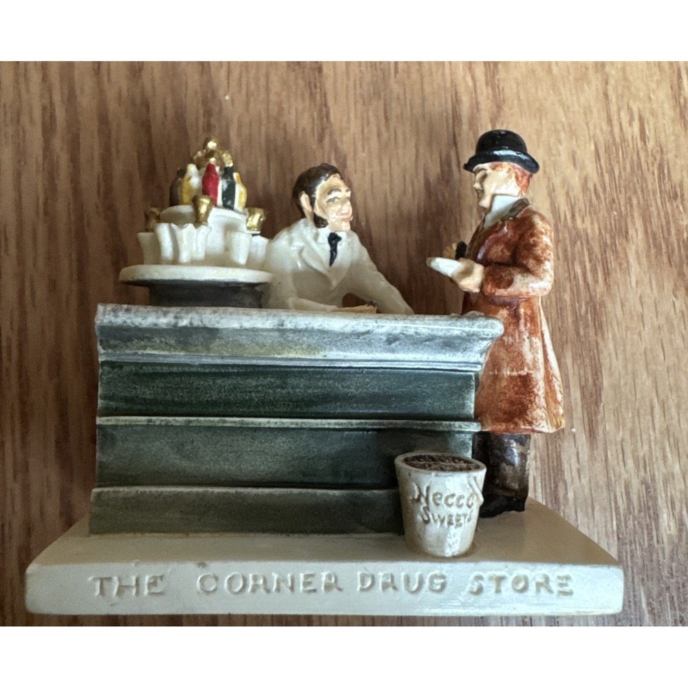 Sebastian Miniatures The Corner‎ Drug Store 1949 PW Baston Hudson Mass. Vintage
